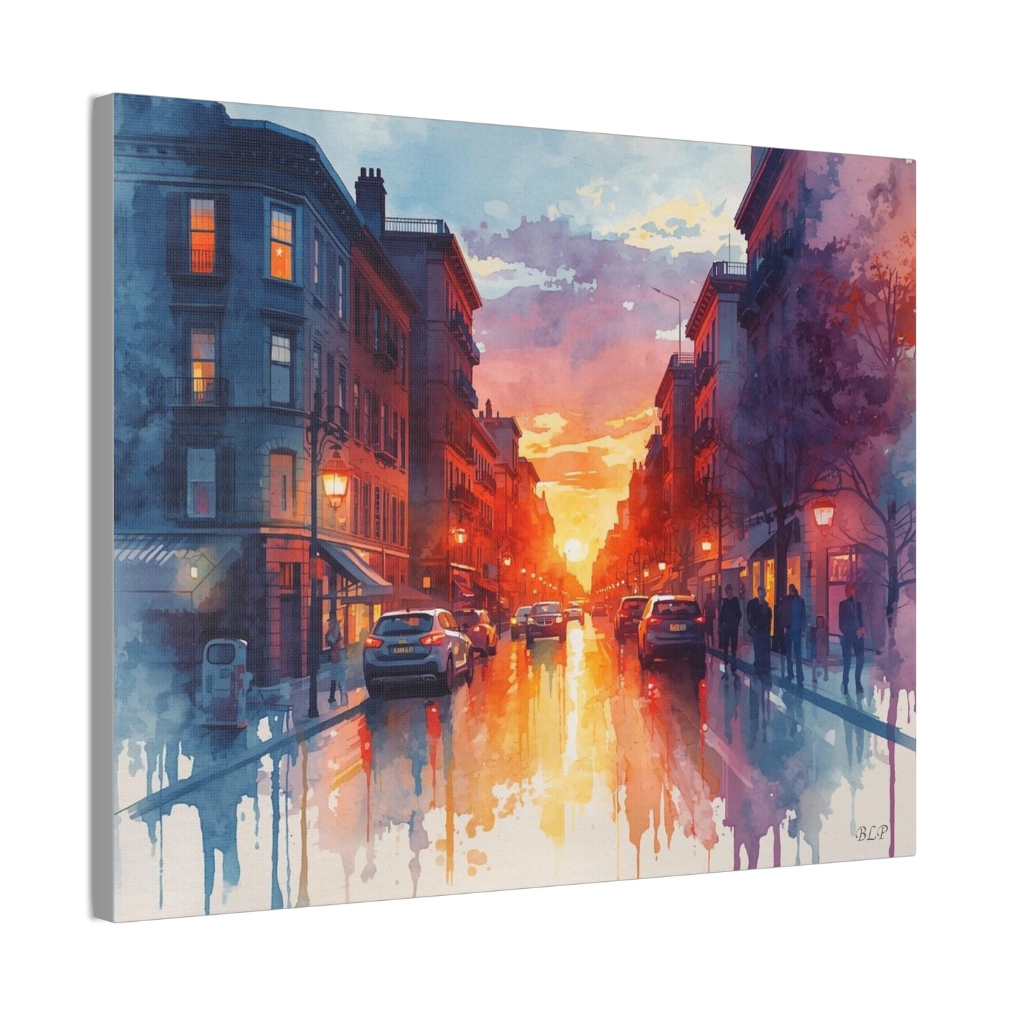 City Street - Canvas Stretched, 0.75" - 2026 Wall Art - Places