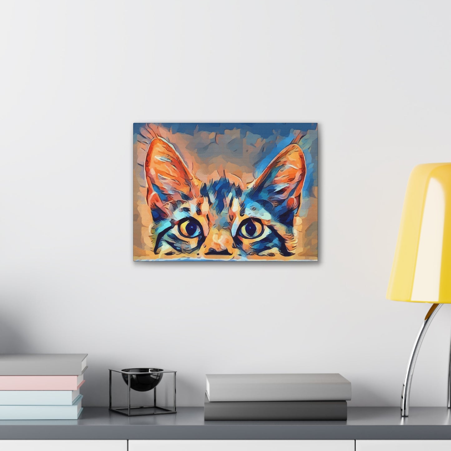 Spying Kitty - Canvas Stretched, 0.75"