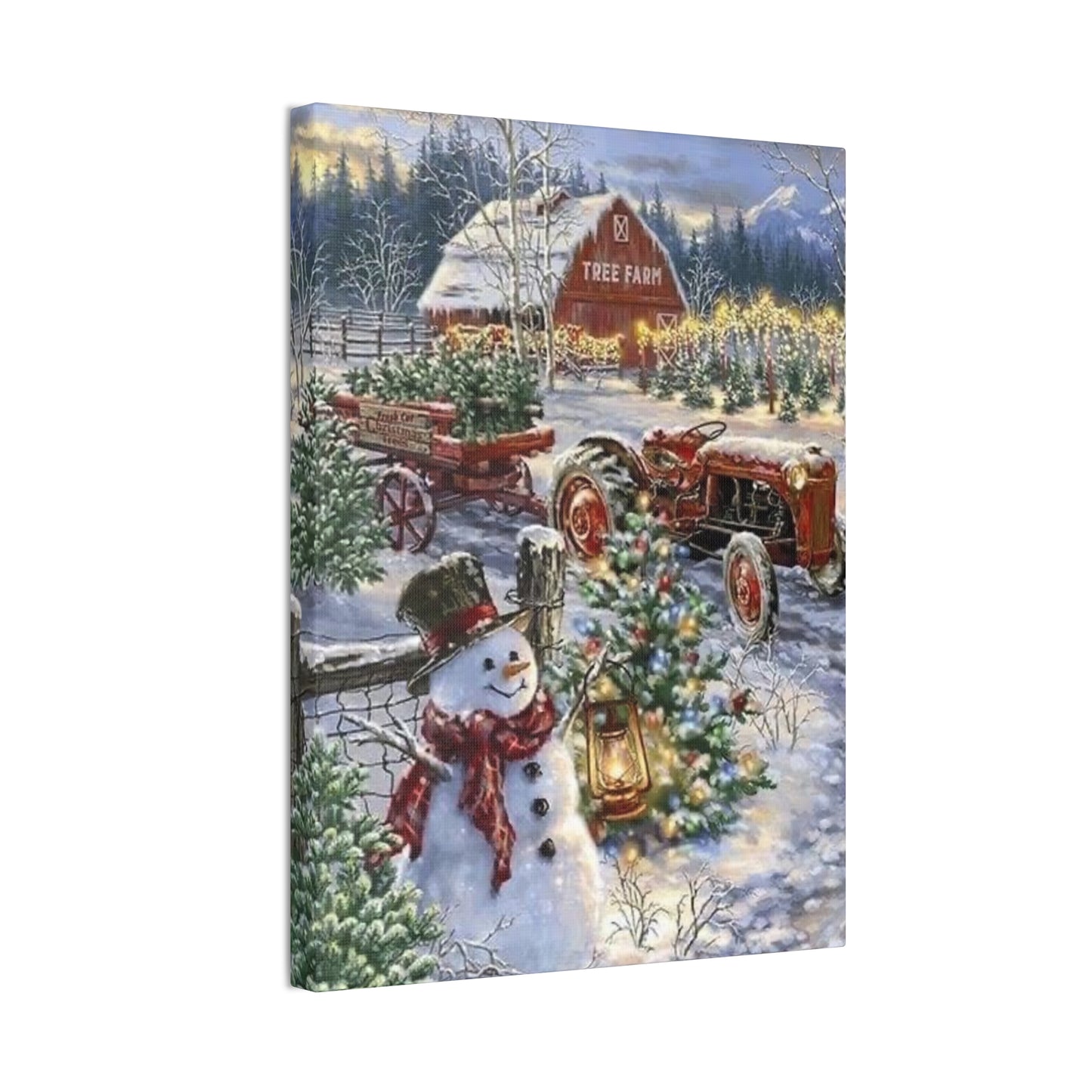 On the Farm - Canvas Stretched, 0.75" Christmas