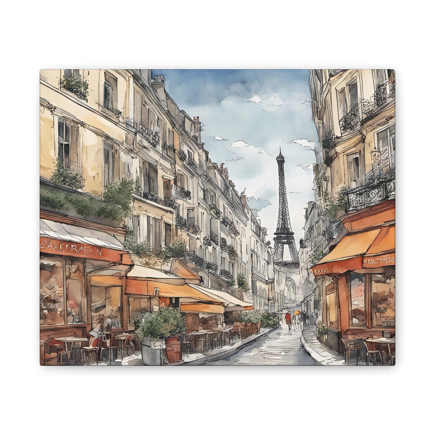 Paris Street - Canvas Stretched, 0.75"