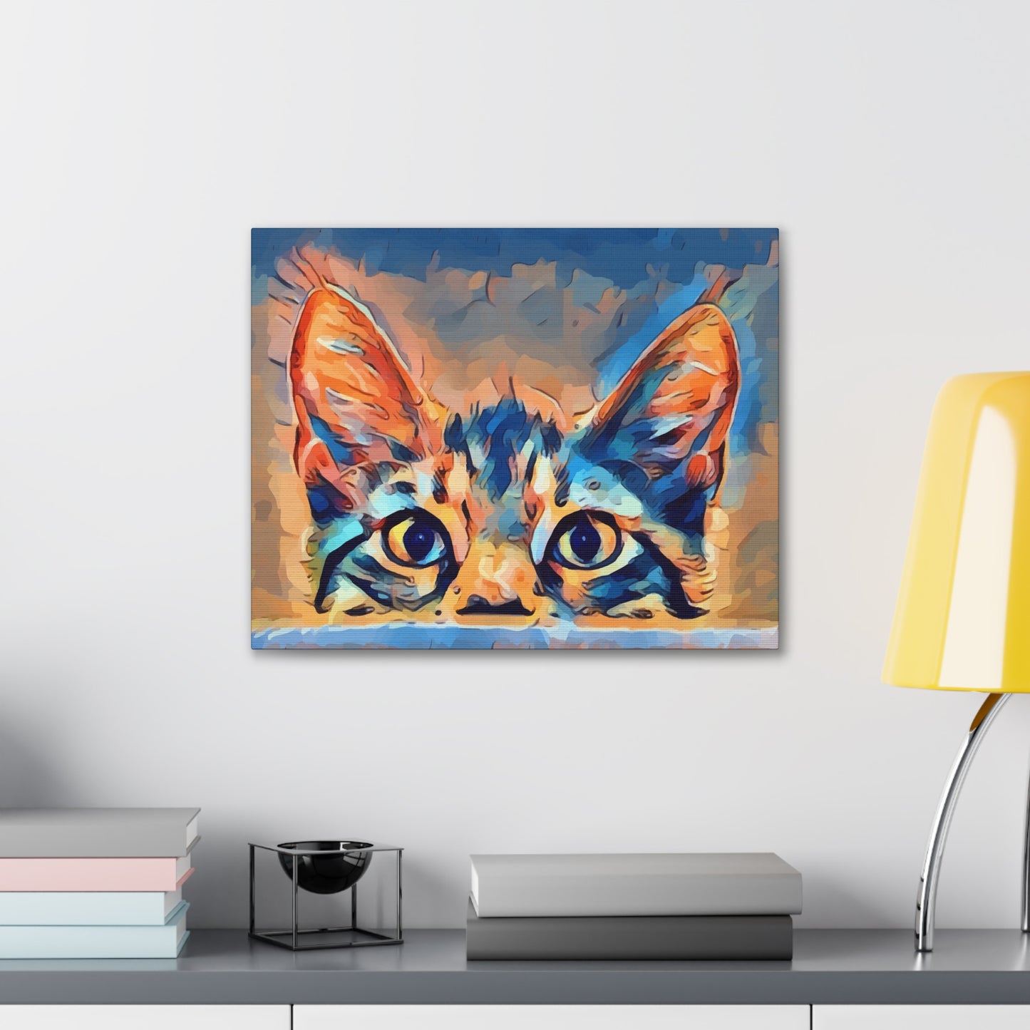 Spying Kitty - Canvas Stretched, 0.75"