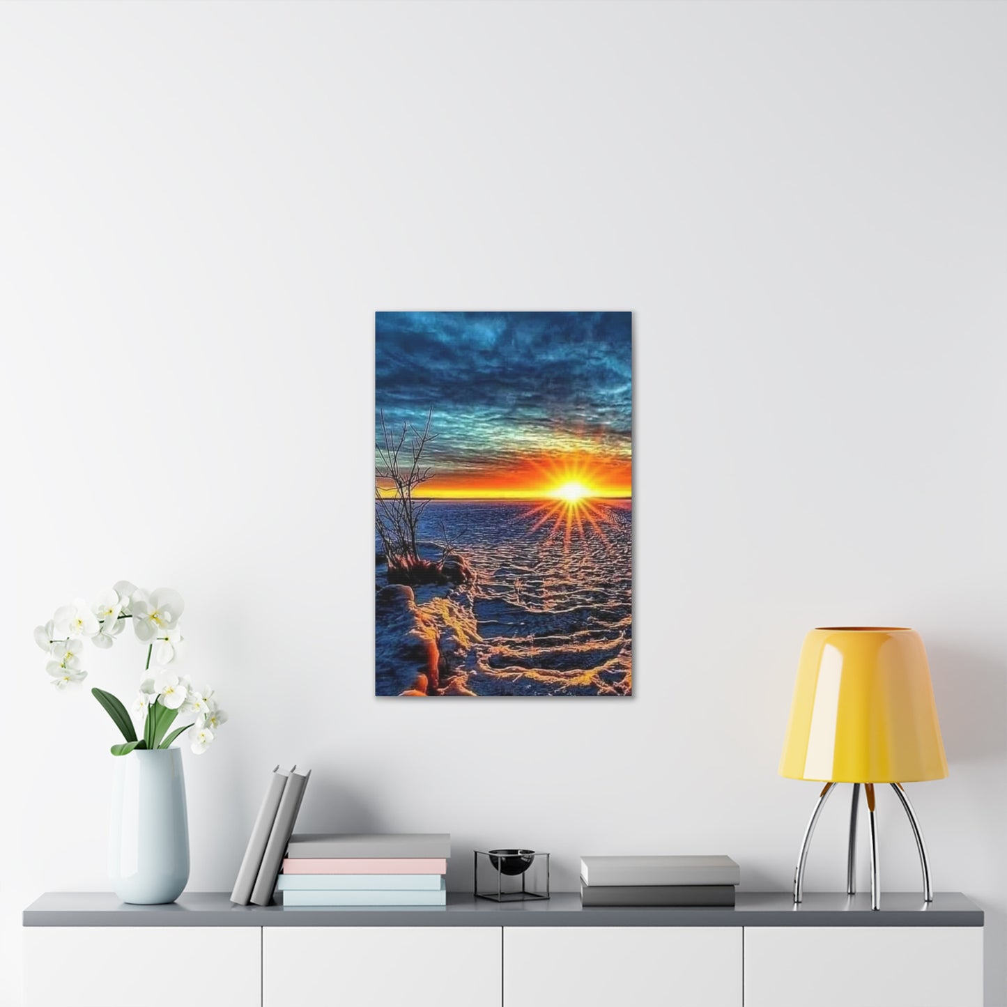 Sunrise on the Ocean - Canvas Stretched, 0.75"