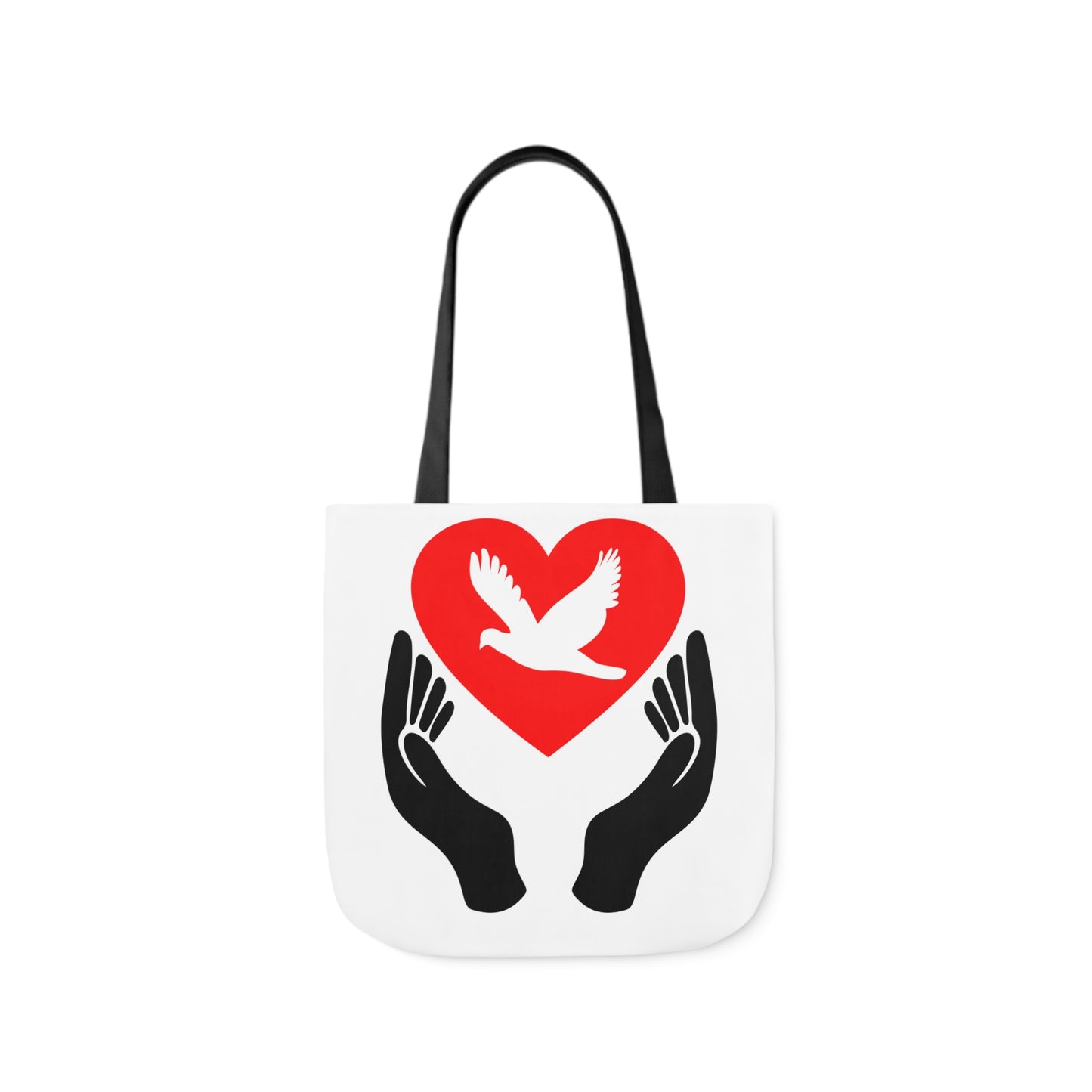 Heart and Hands - Canvas Tote Bag, 5-Color Straps