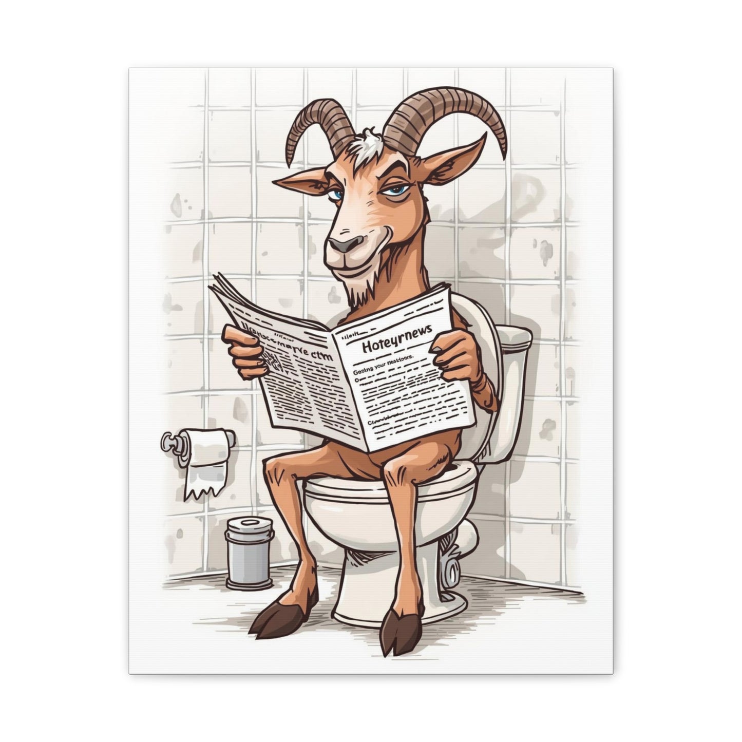 Billy on the can - Canvas Stretched, 0.75" - Wall Art 2026 - Bathroom Humor