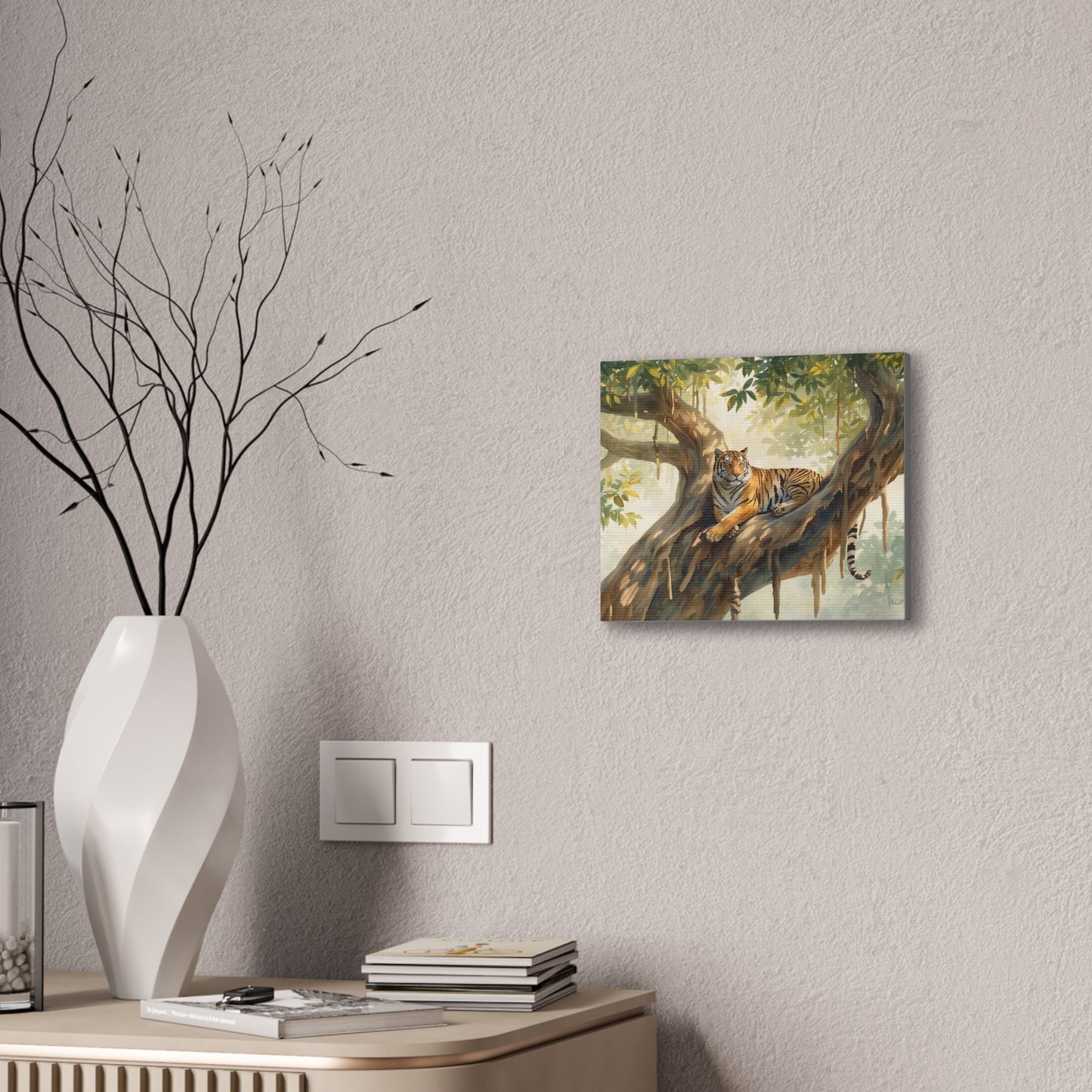 Tiger Lounging - Canvas Stretched, 0.75" - 2026 Wall Art - Animals