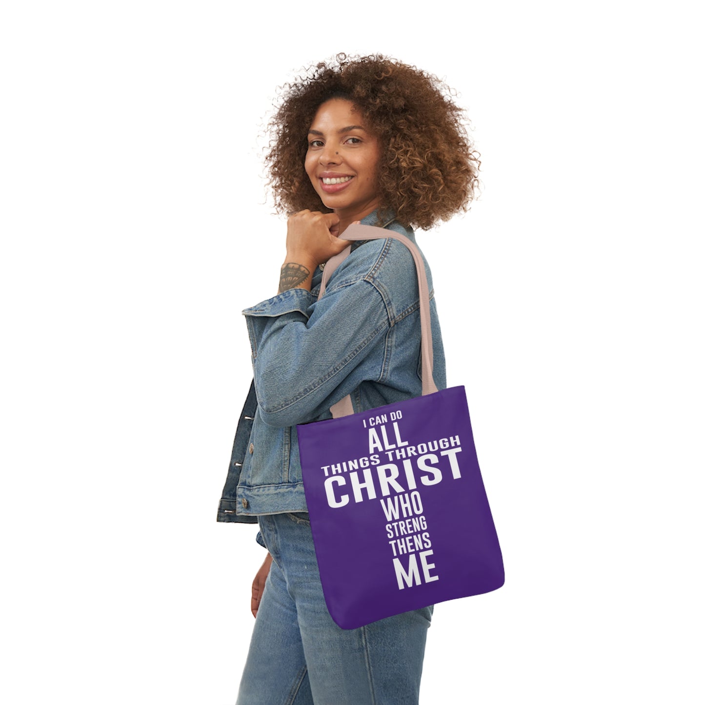 I can do - Canvas Tote Bag, 5-Color Straps - Religious