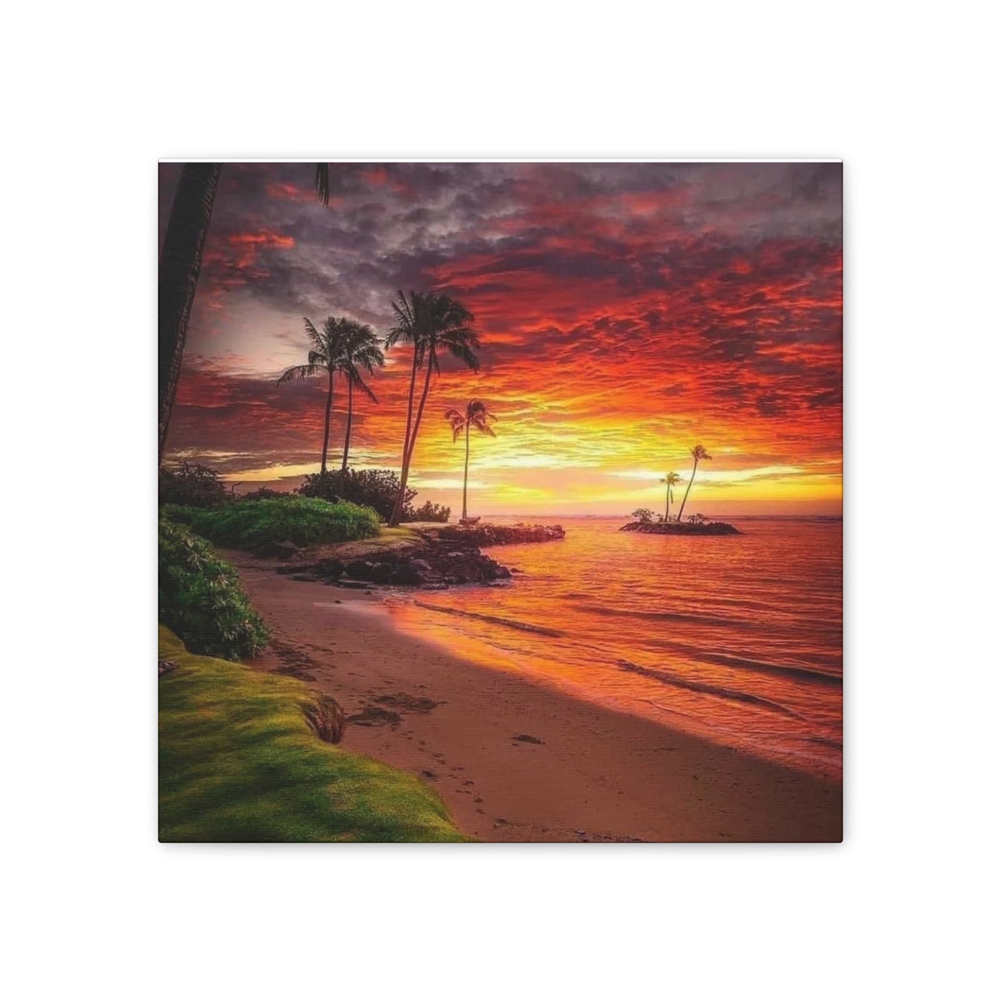 Sunset Island - Canvas Stretched, 0.75"