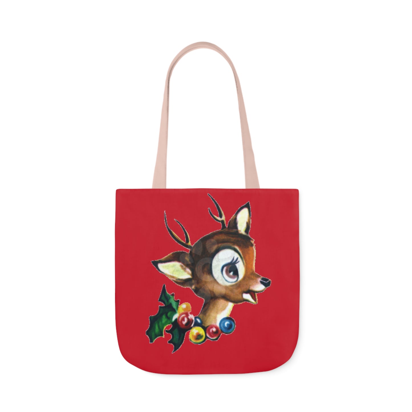 Baby Deer - Canvas Tote Bag, 5-Color Straps - Christmas