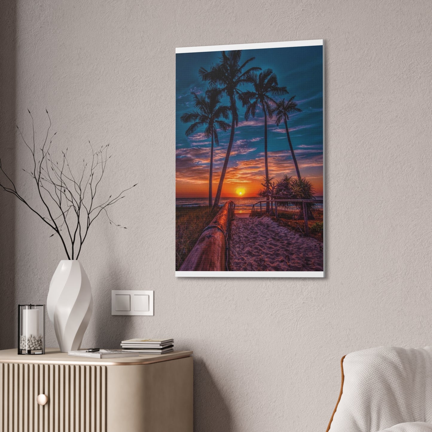 Sunset Palms - Canvas Stretched, 0.75"