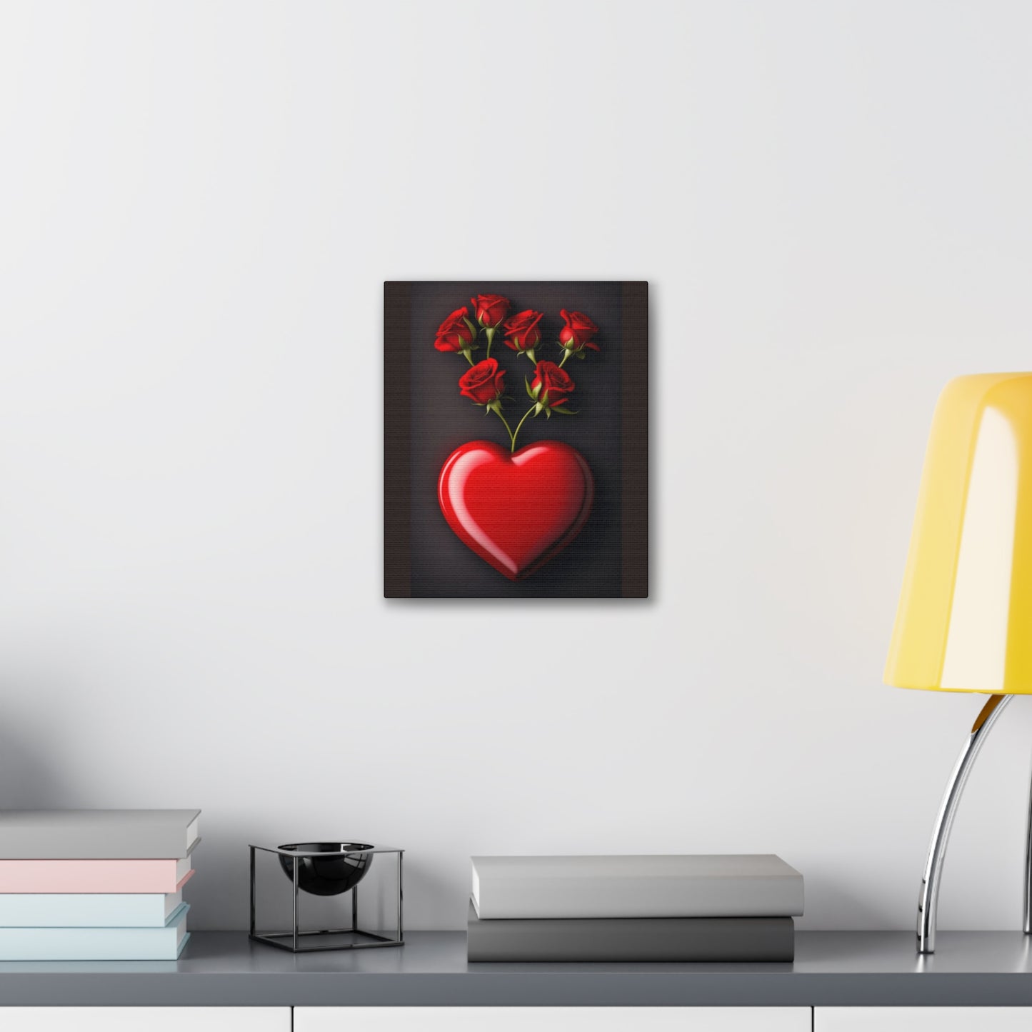 Heart and Roses - Canvas Stretched, 0.75" - Mother's Day