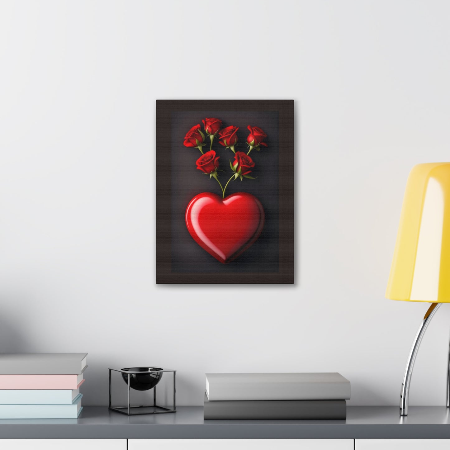 Heart and Roses - Canvas Stretched, 0.75" - Mother's Day