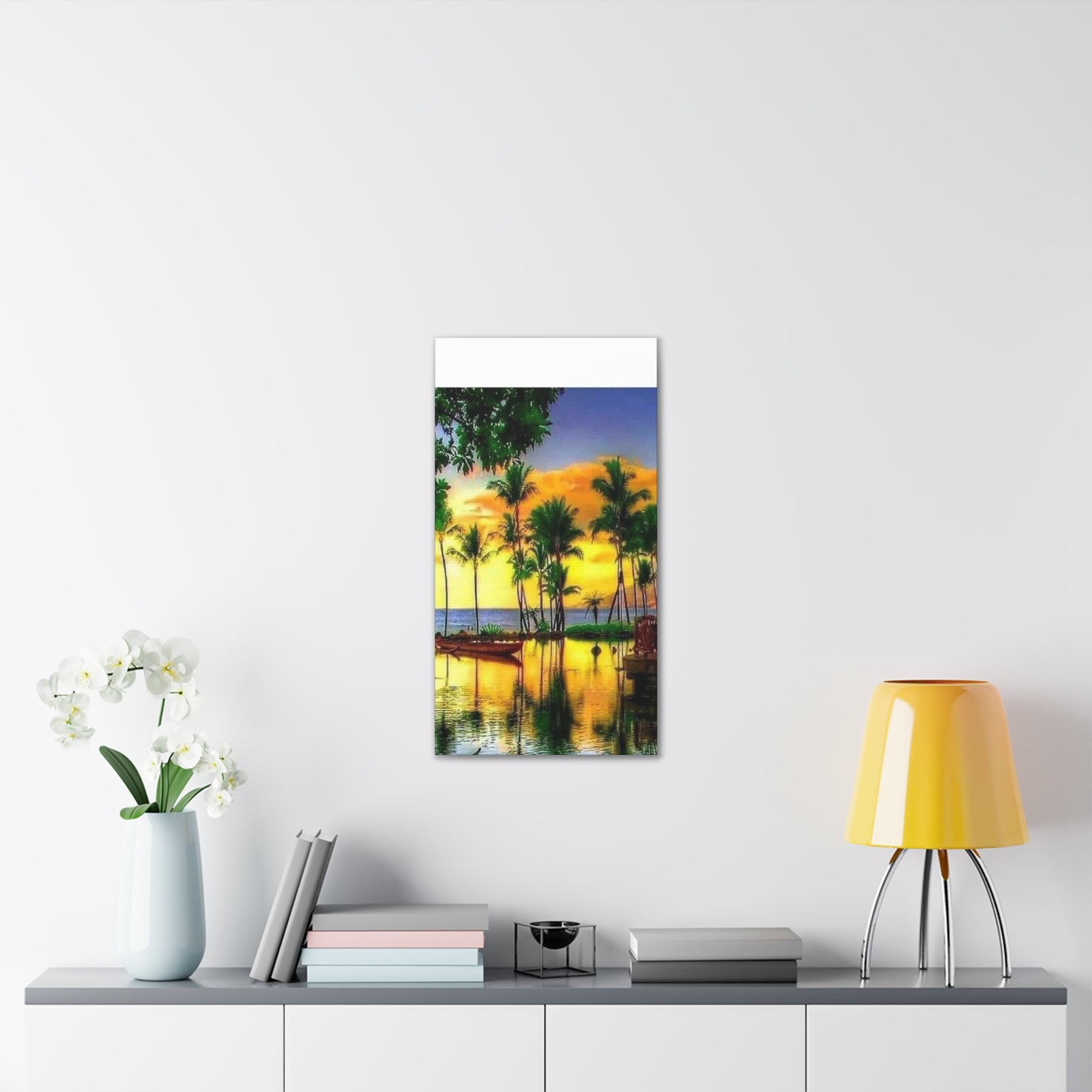 Island Lagoon - Canvas Stretched, 0.75"