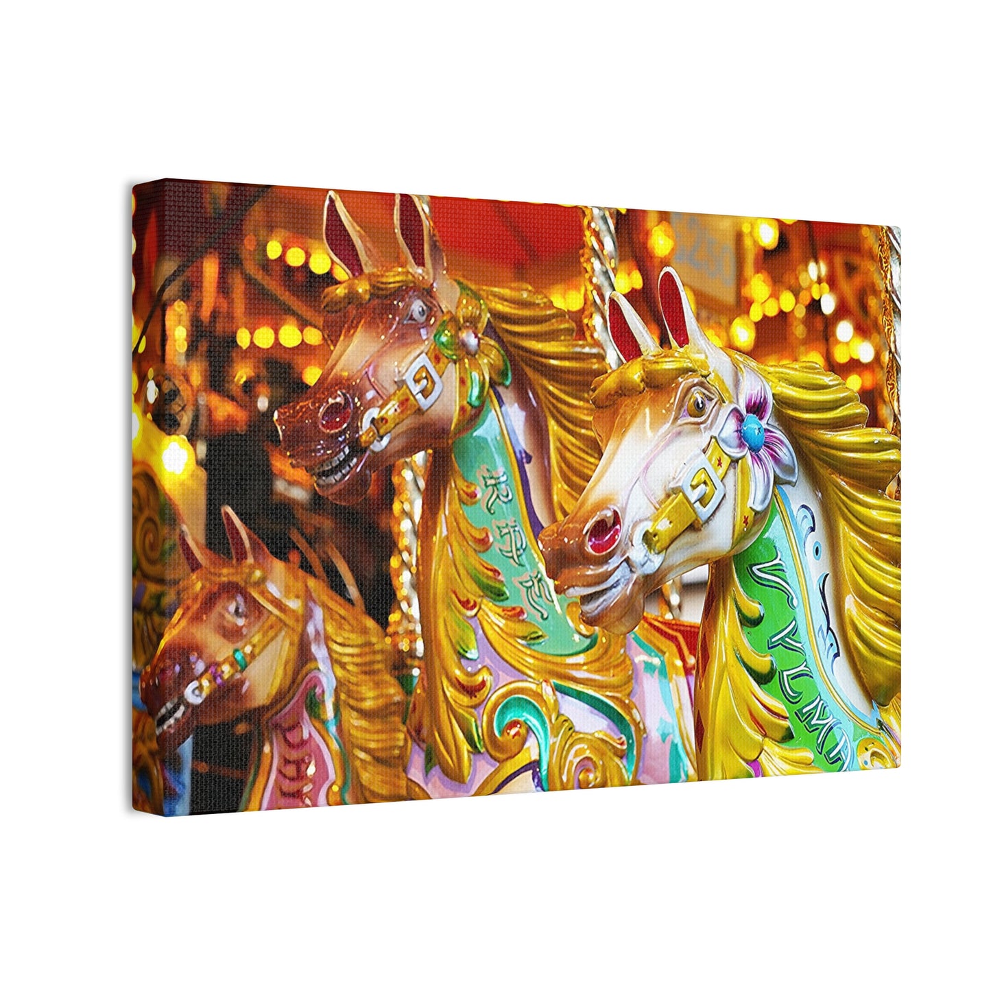 Carousel Horses 1 - Canvas Stretched, 0.75"