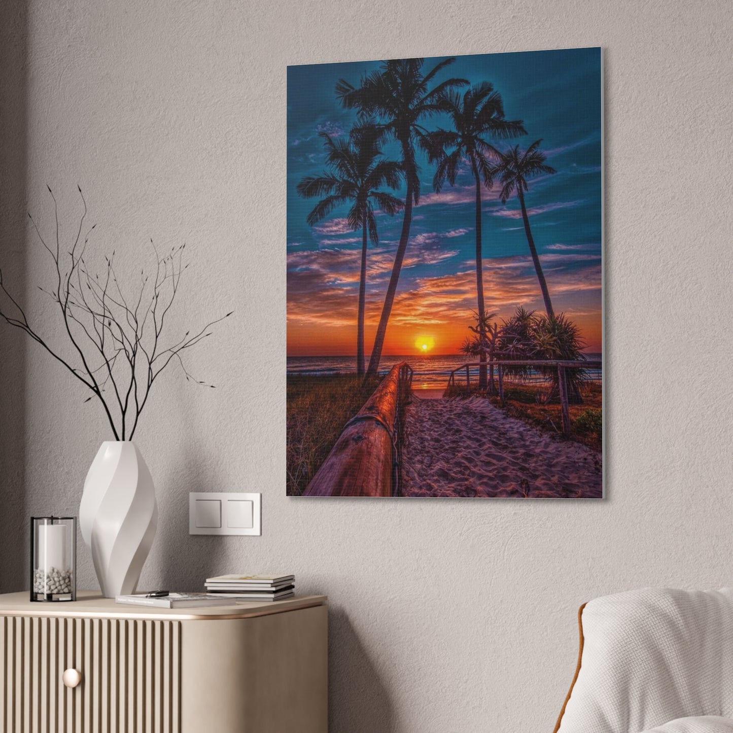 Sunset Palms - Canvas Stretched, 0.75"