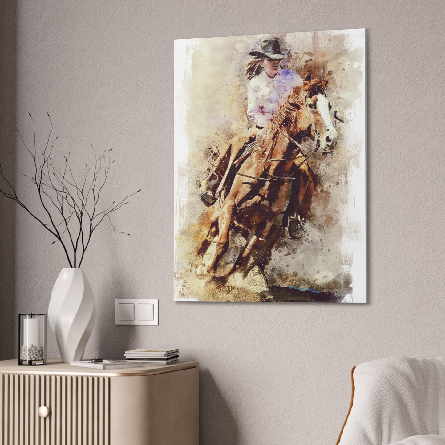 Barrel Racer - Canvas Stretched, 0.75" - Mother's Day