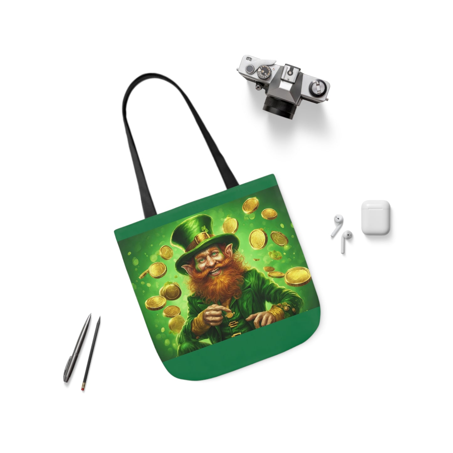 St. Patricks - Canvas Tote Bag, 5-Color Straps