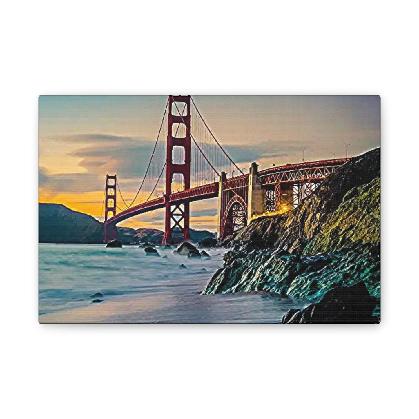 Golden Gate - Canvas Stretched, 0.75"