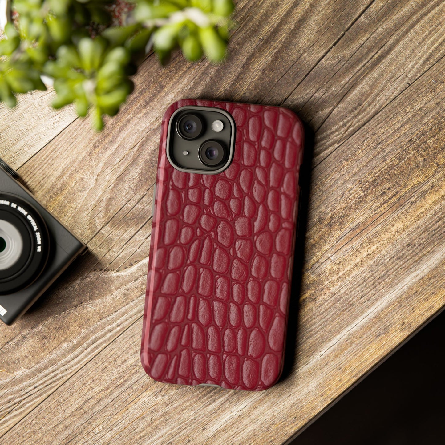 Red Leather - Tough Cases - Whimsical Phone Cases