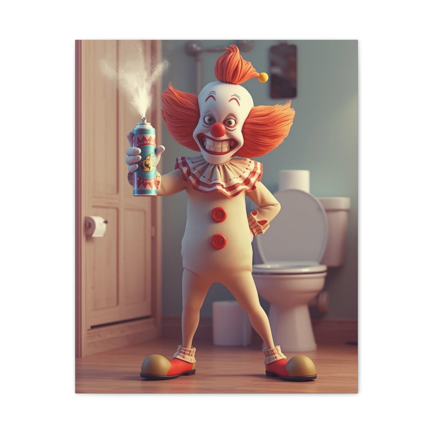 Clown - Canvas Stretched, 0.75" - Wall art 2026 - Bathroom Humor