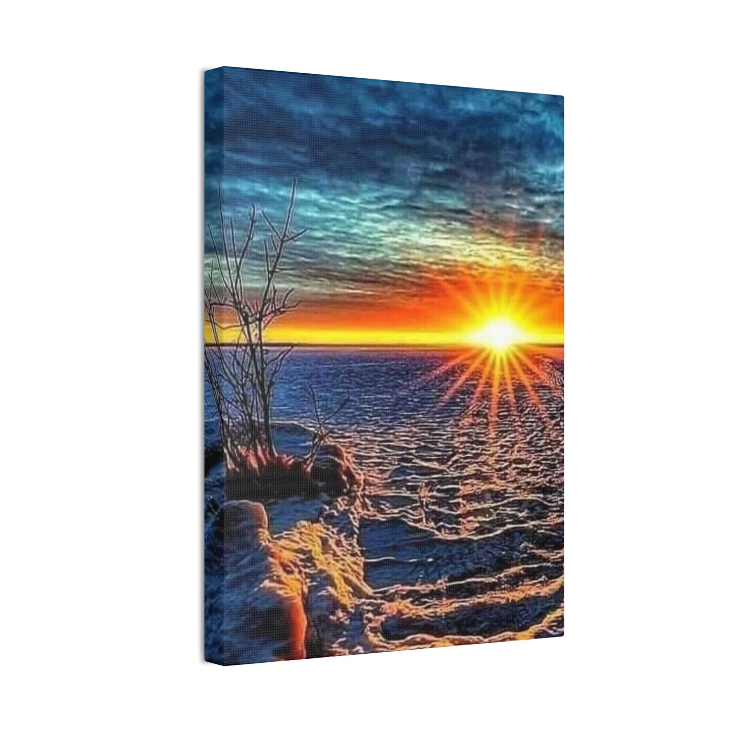 Sunrise on the Ocean - Canvas Stretched, 0.75"