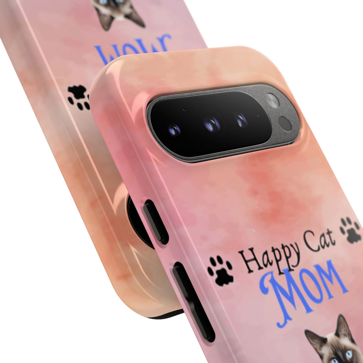 Happy Cat Mom - Personalized - Whimsical Phone Cases - Mother's Day