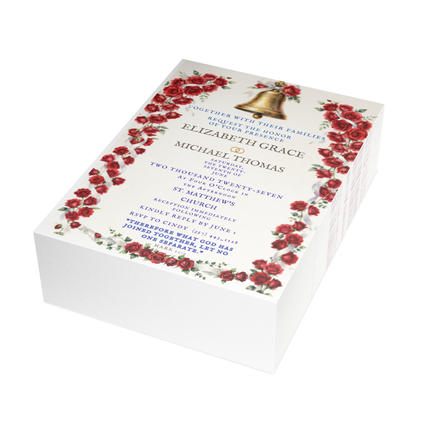 Wedding Bells - Postcard Bundles (envelopes included)