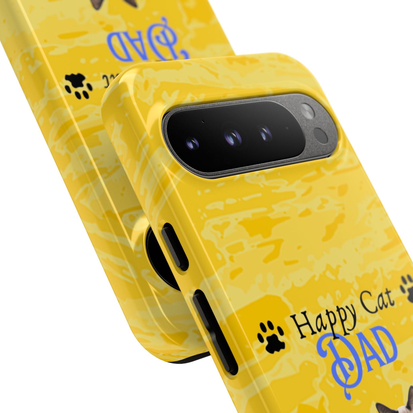 Happy Cat Dad - Personalized - Whimsical Phone Cases - Father's Day