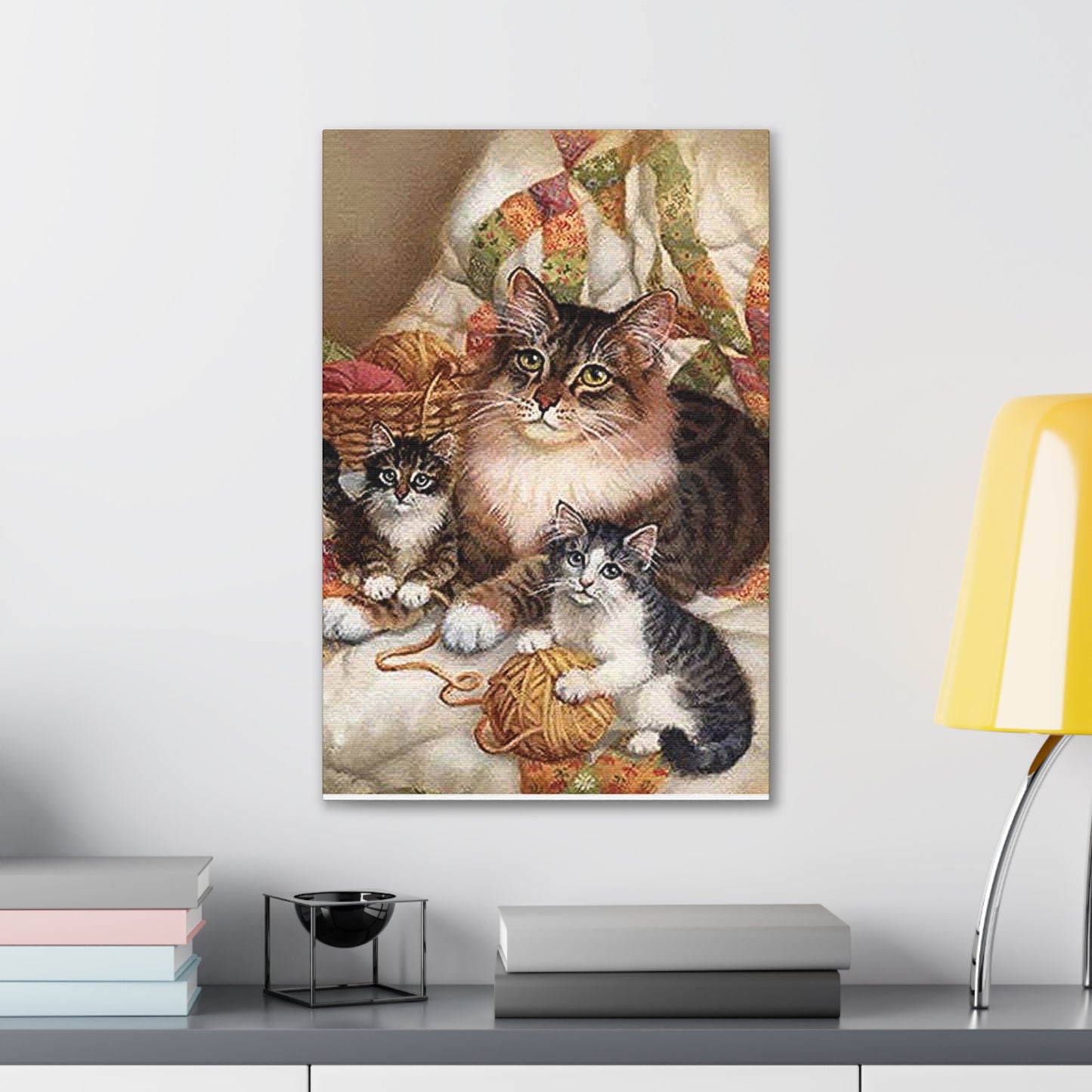 Kitty Family - Canvas Stretched, 0.75"