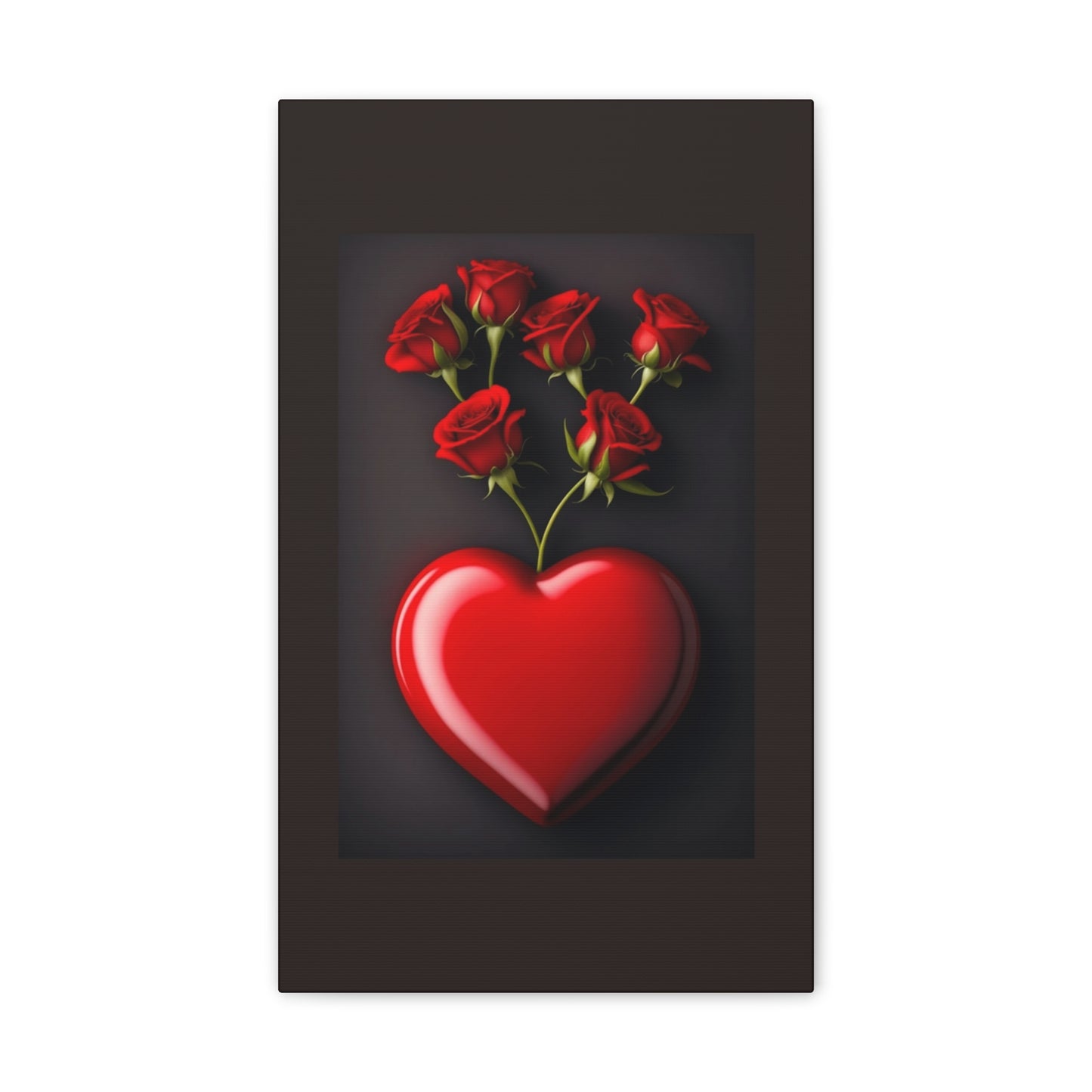 Heart and Roses - Canvas Stretched, 0.75" - Mother's Day