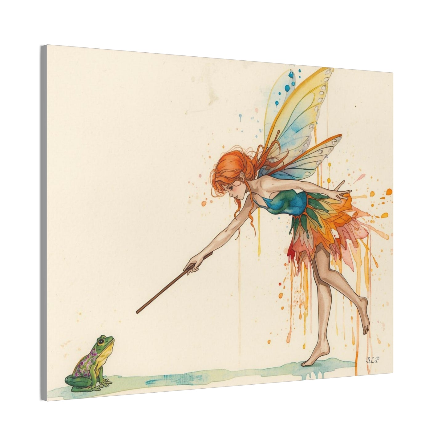 Fairy and the Frog - Canvas Stretched, 0.75" - Wall Art 2026 - Creative