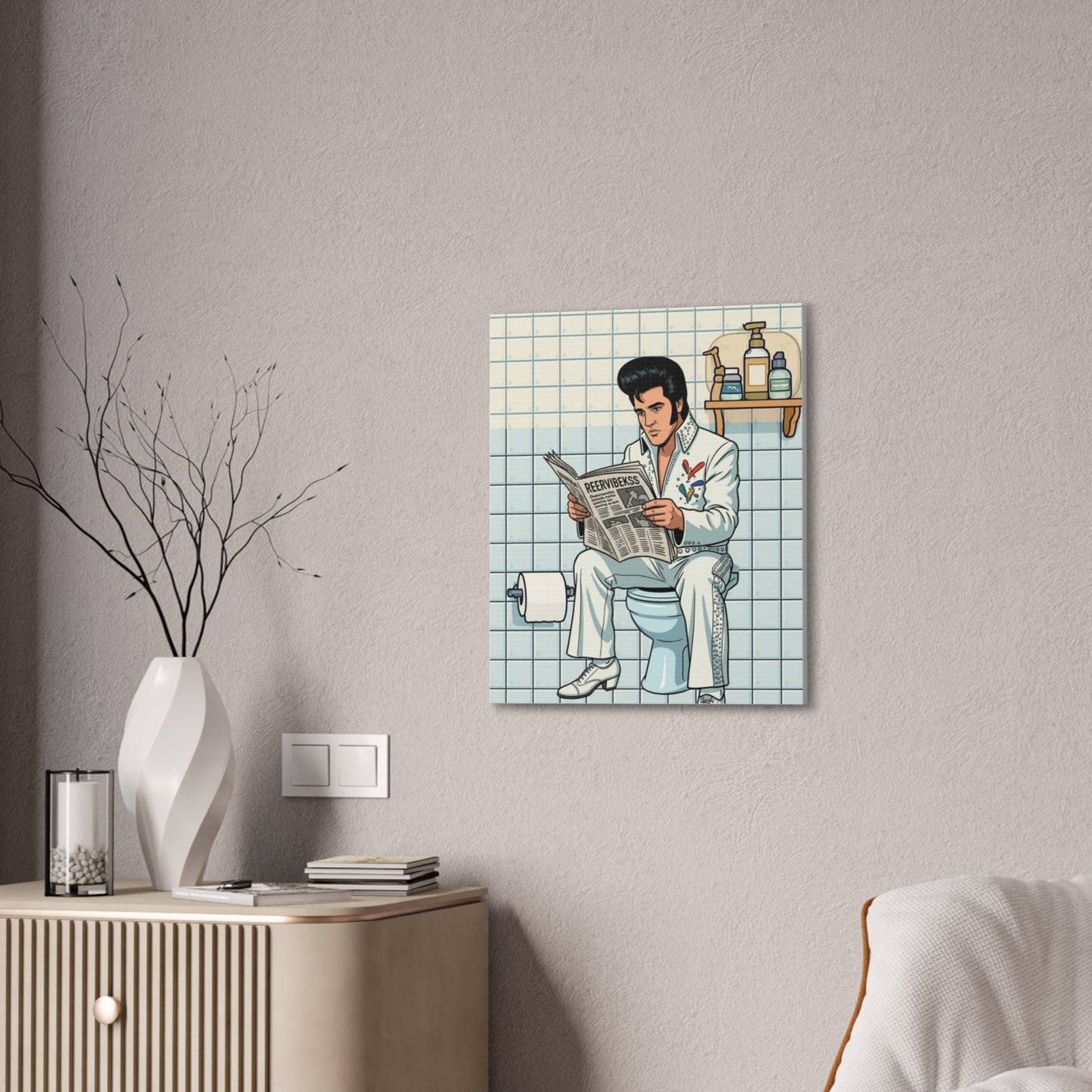 Rock Star - Canvas Stretched, 0.75" - Wall Art 2026 - Bathroom Humor