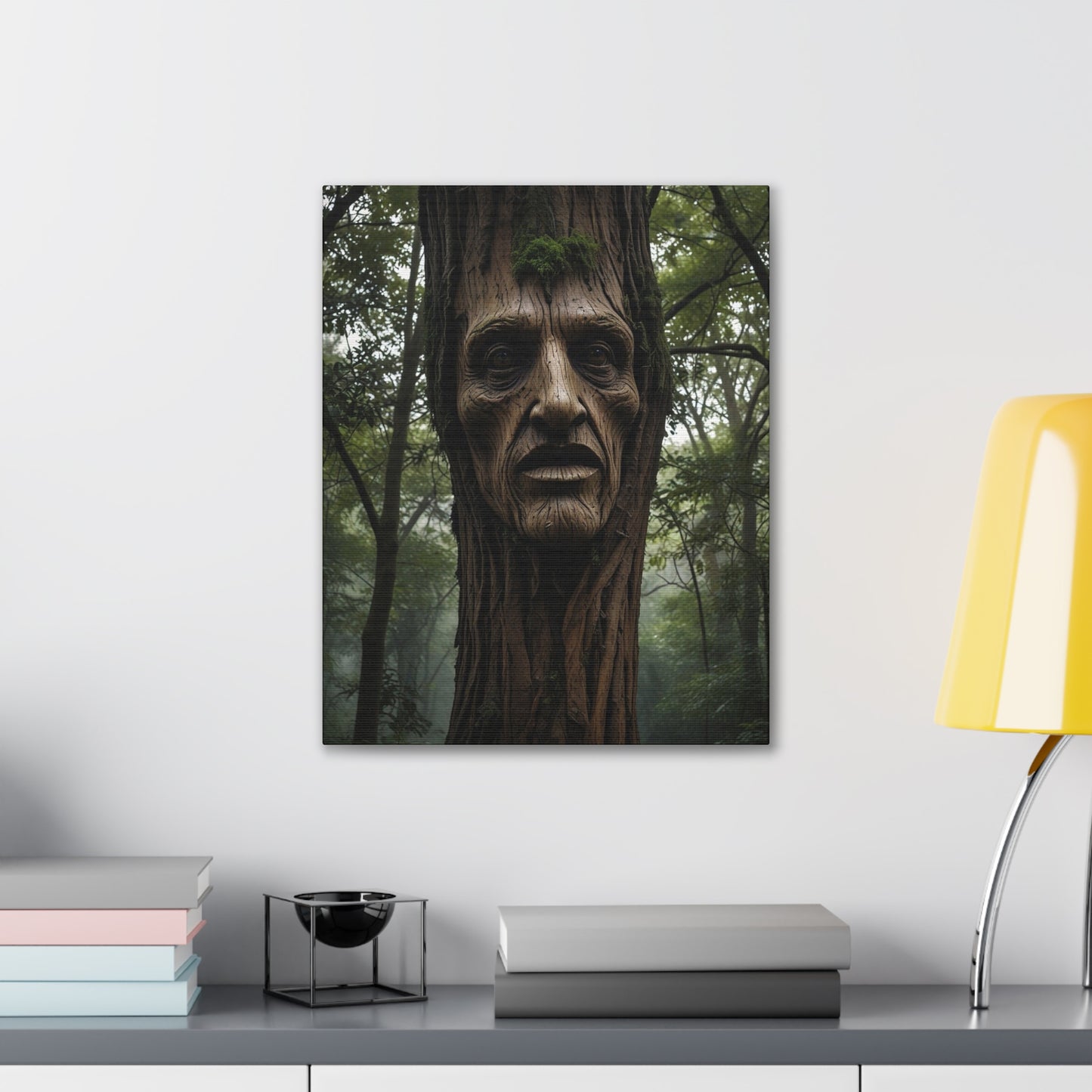 Face in the tree - Canvas Stretched, 0.75"