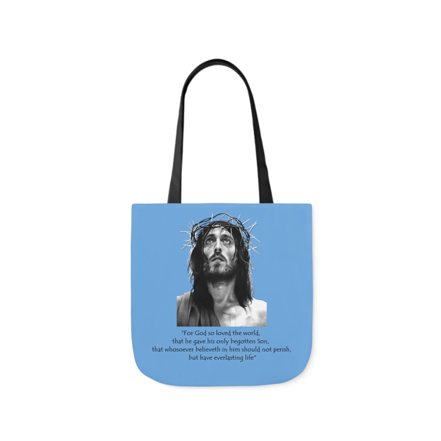 John 3:16 - Canvas Tote Bag, 5-Color Straps - Religion - Easter