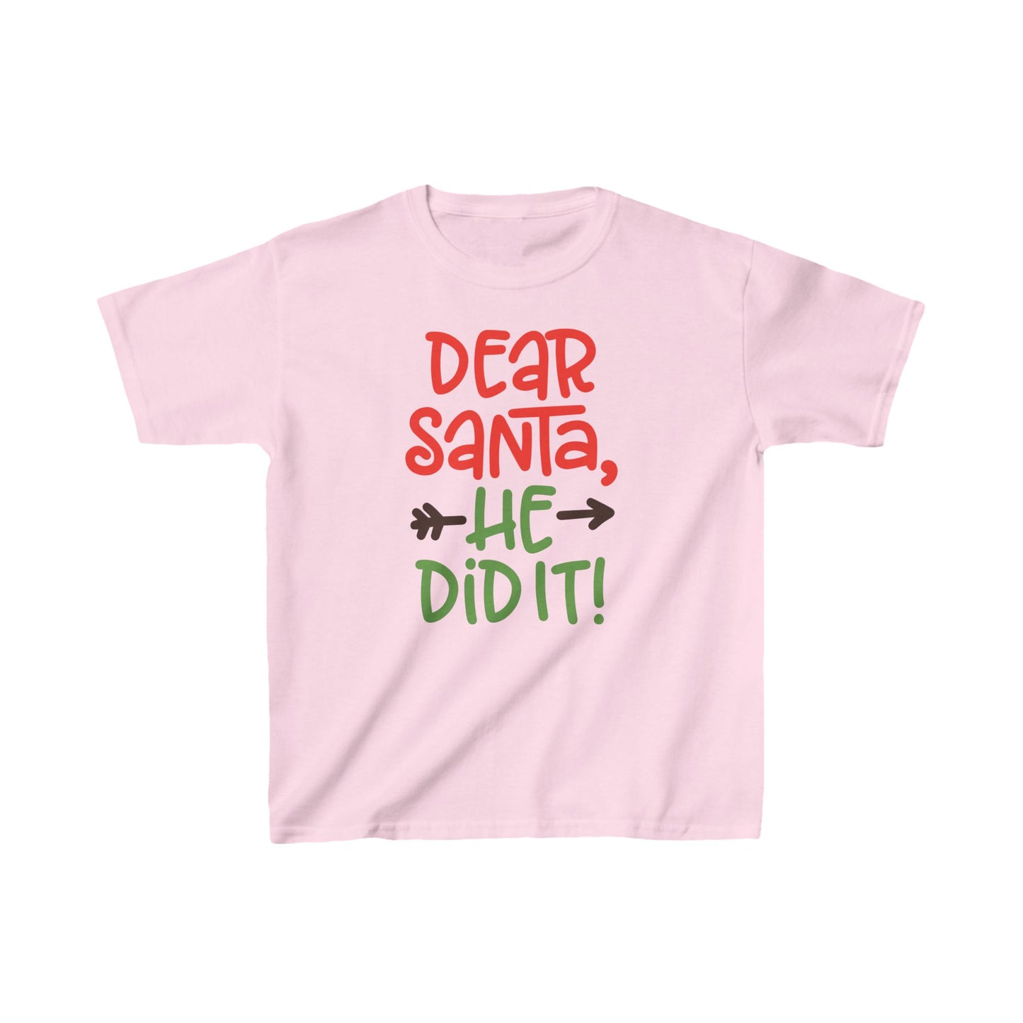 Kids - He Did it -  Heavy Cotton™ T-Shirts - Christmas