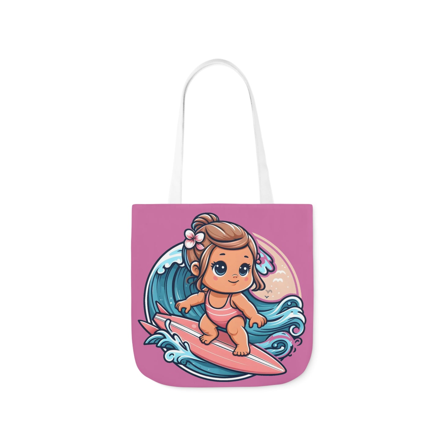 Little Surfer - Canvas Tote Bag, 5-Color Straps