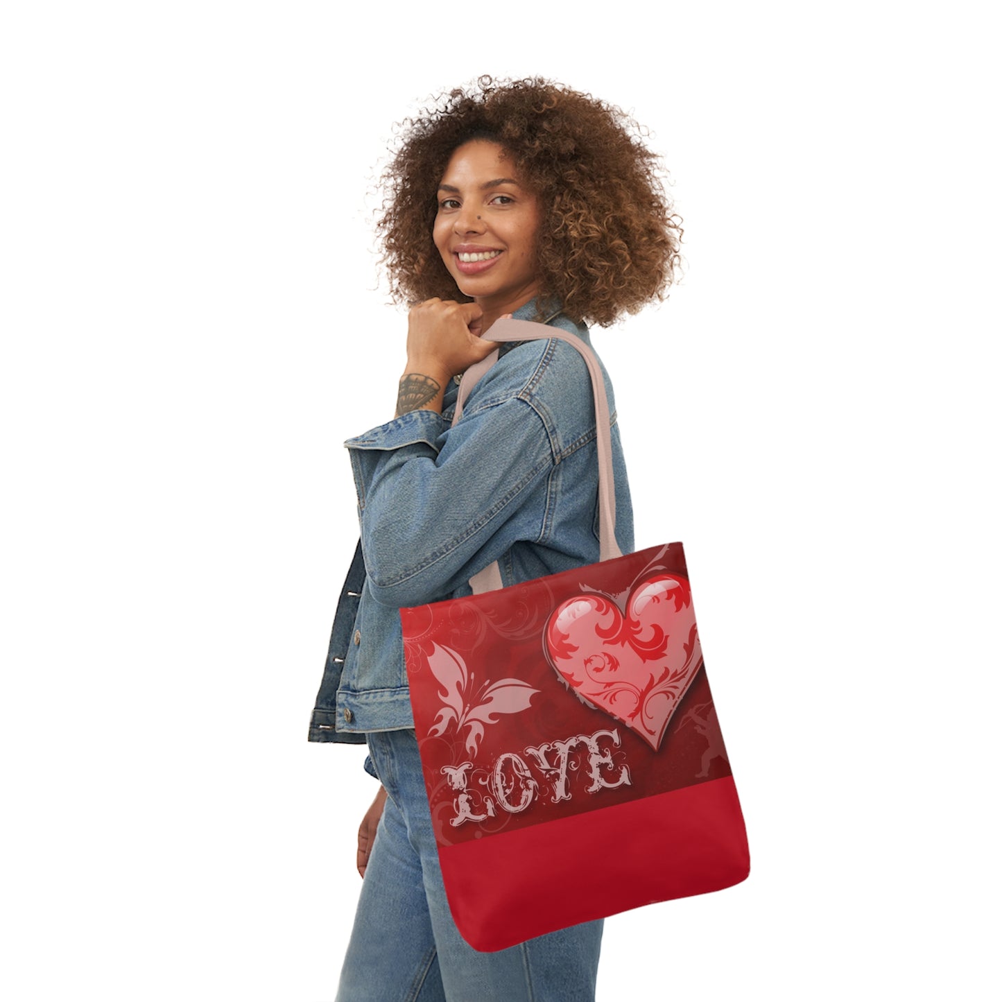 Valentines - Canvas Tote Bag, 5-Color Straps