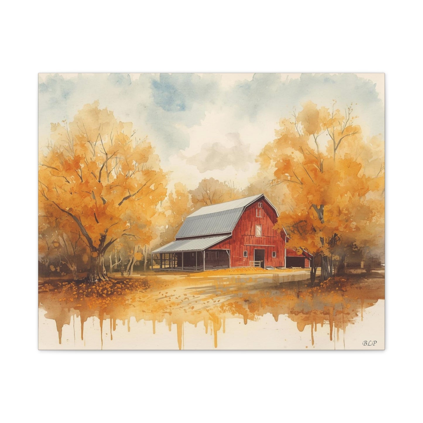 Red Barn - Canvas Stretched, 0.75"- 2026 Wall Art