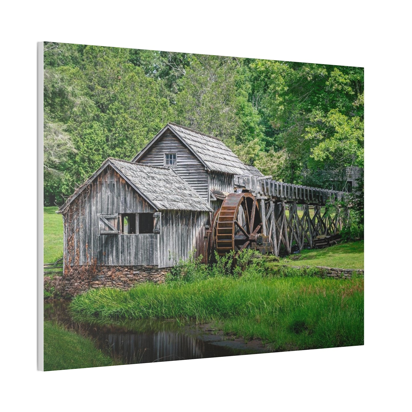 Water Wheel - Canvas Stretched, 0.75"