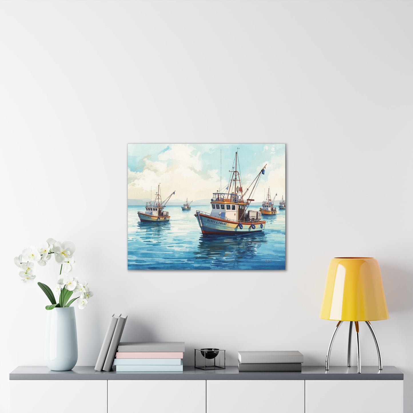 Fishing Fleet - Canvas Stretched, 0.75" - Wall Art 2026 - Scenes