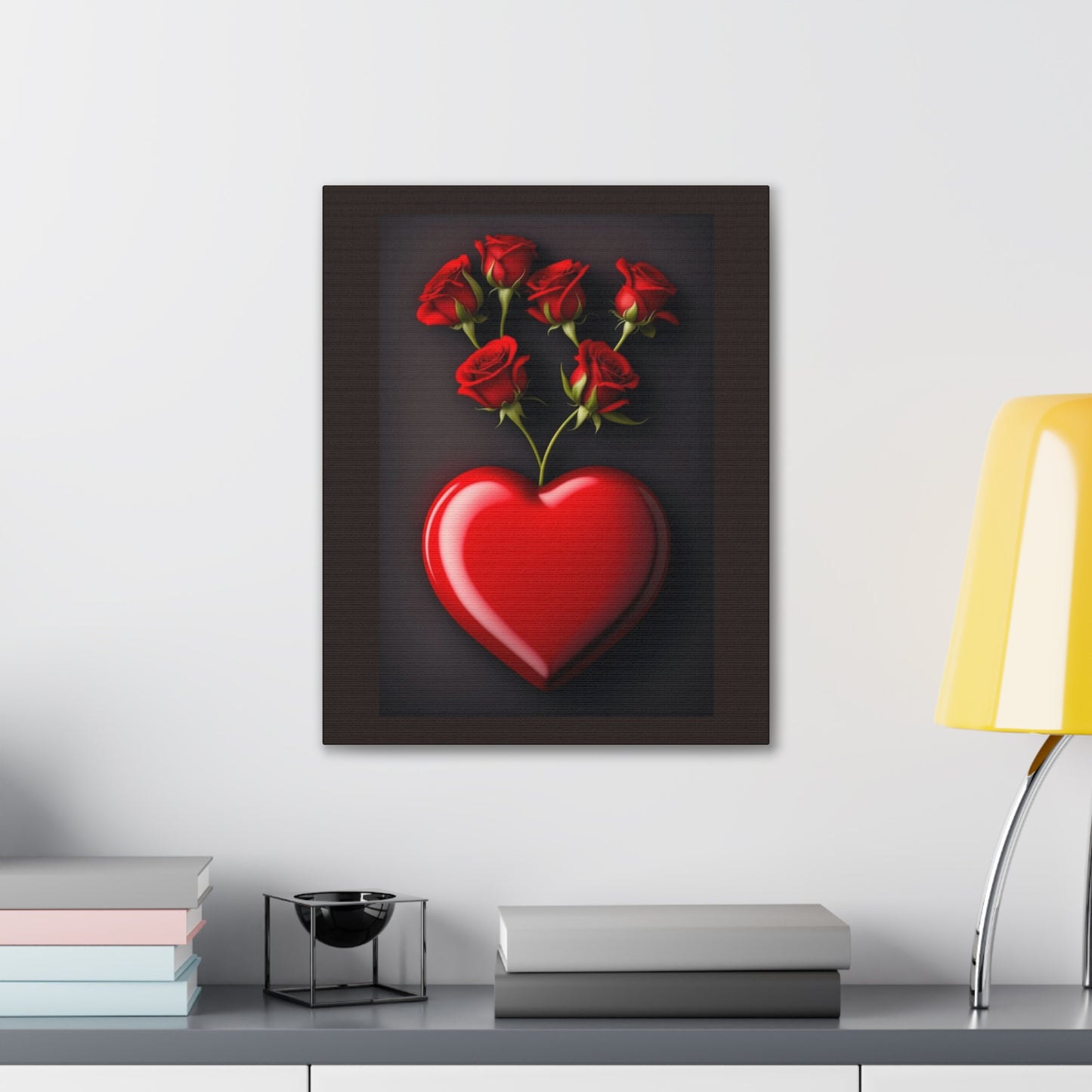 Heart and Roses - Canvas Stretched, 0.75" - Mother's Day