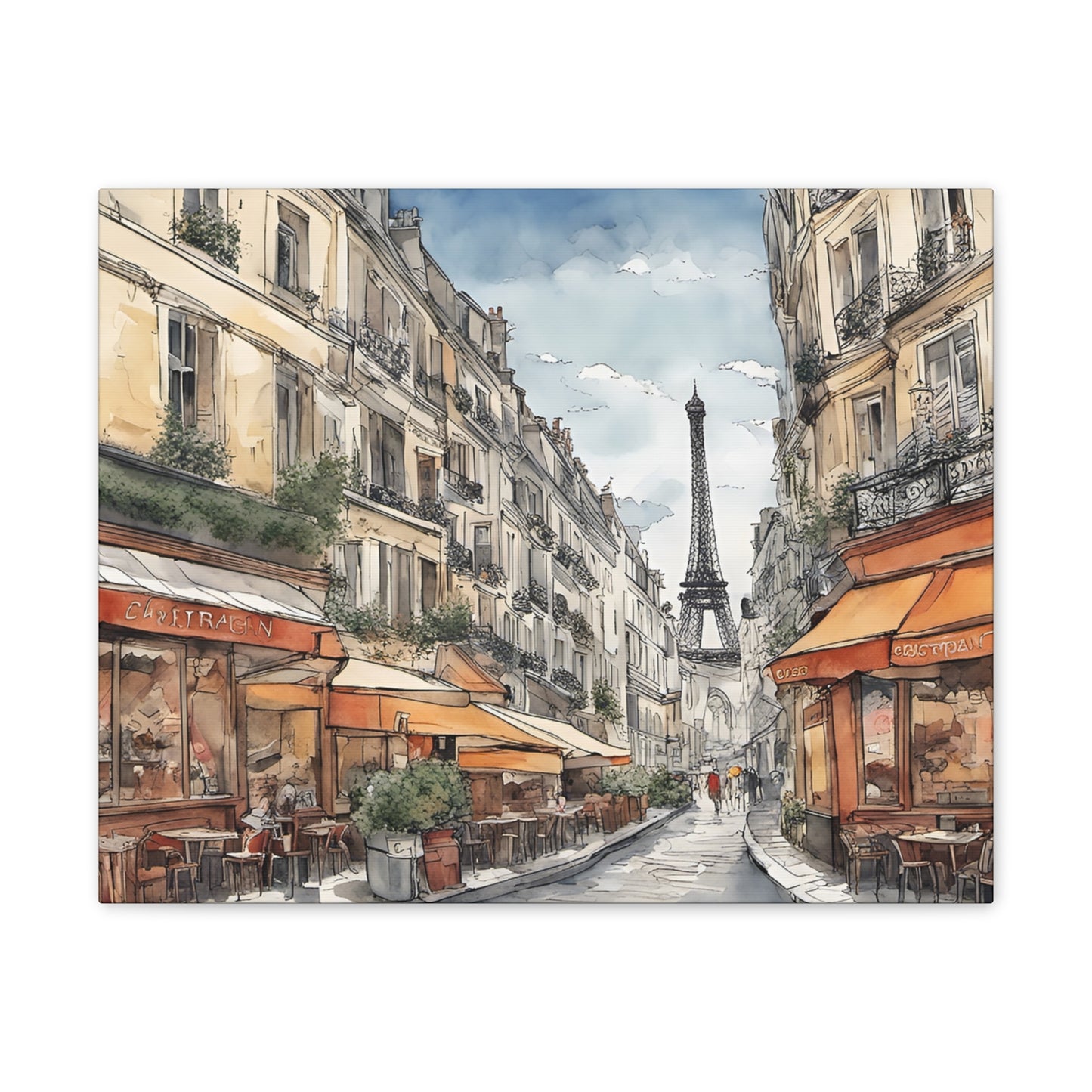 Paris Street - Canvas Stretched, 0.75"