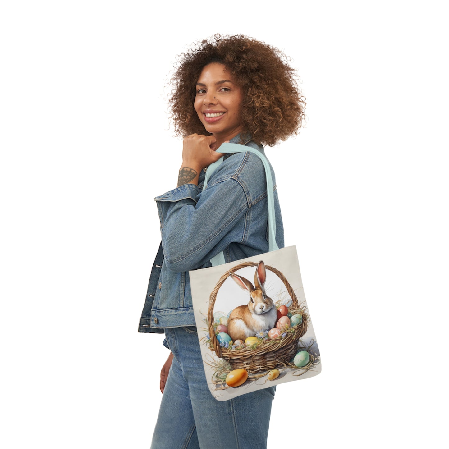 Easter - Canvas Tote Bag, 5-Color Straps -