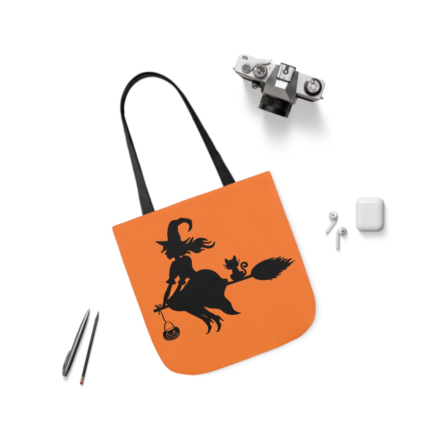 Witch - Canvas Tote Bag, 5-Color Straps - Halloween