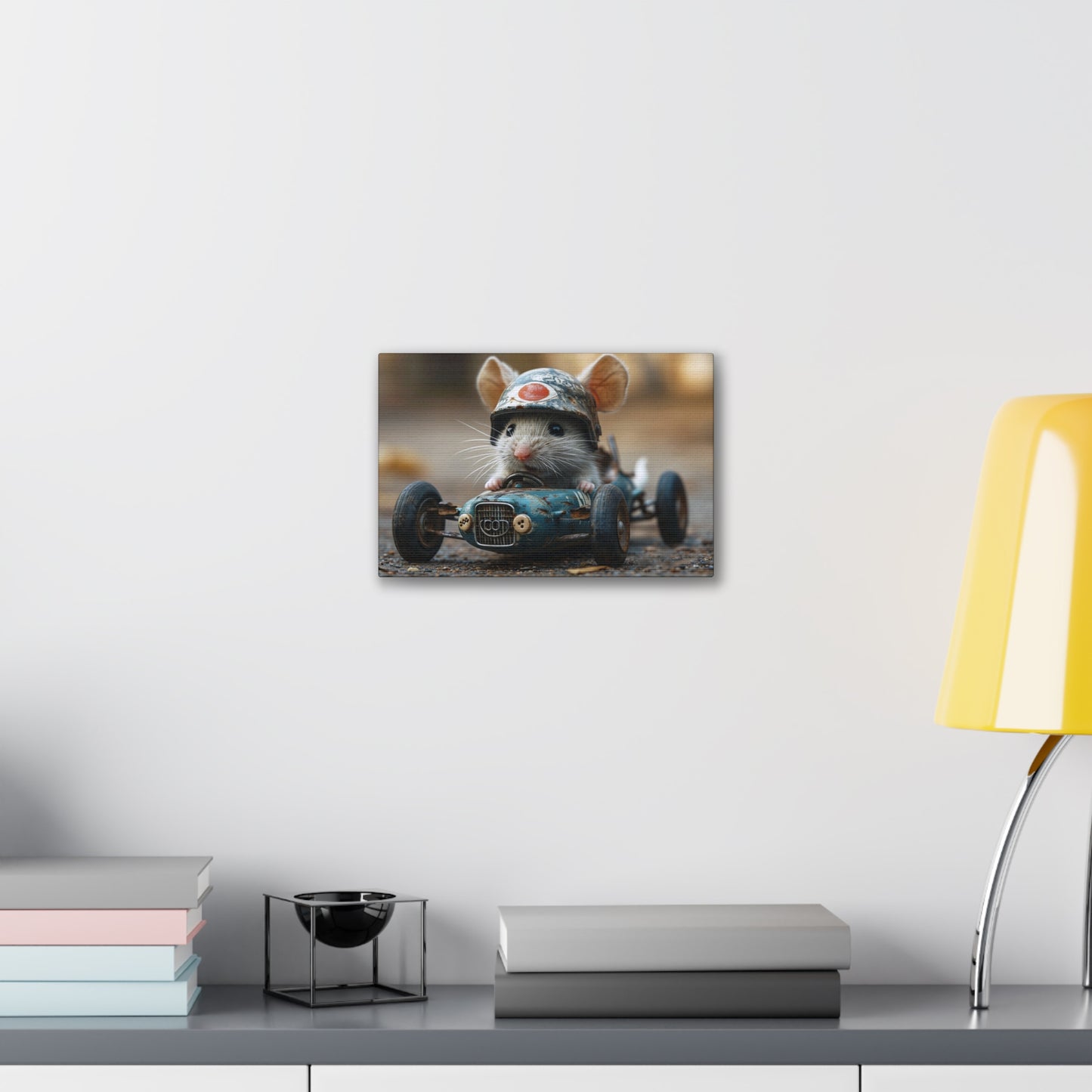 Mouse Racer - Canvas Stretched, 0.75"