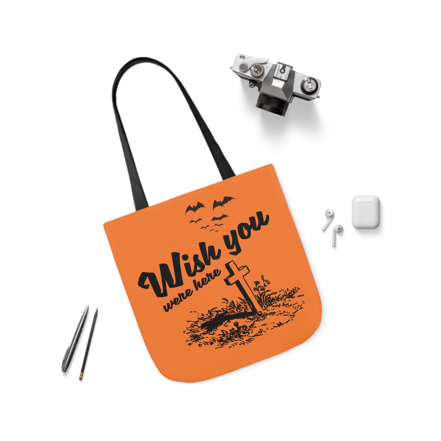 Wish you were here - Canvas Tote Bag, 5-Color Straps - Halloween