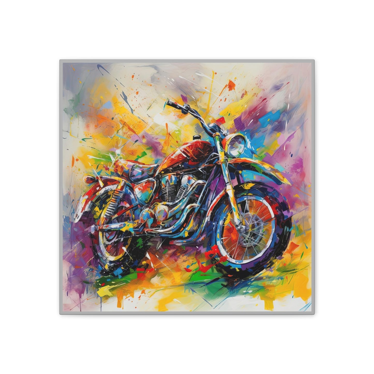 Bike in Oil - Canvas Stretched, 0.75"