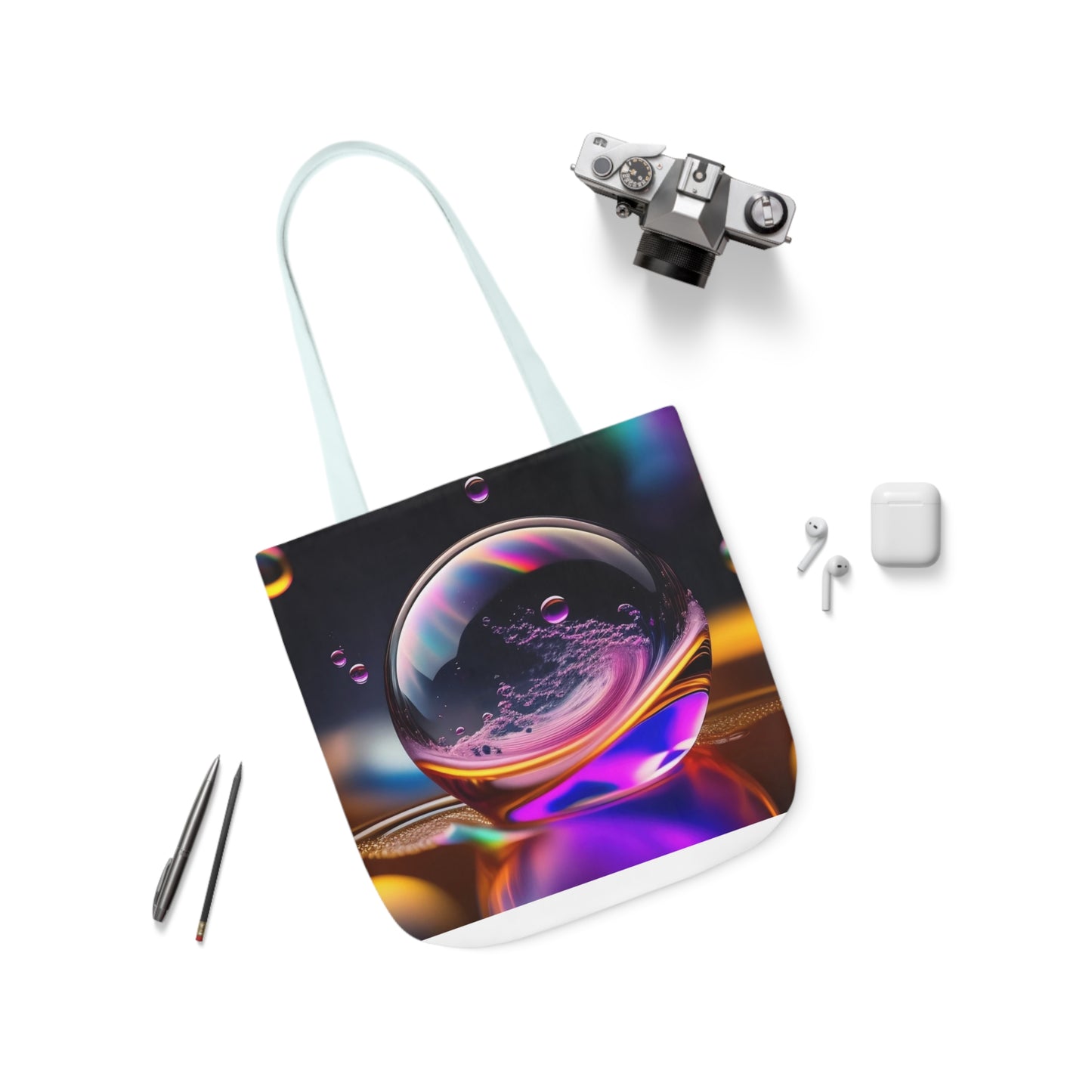 Glass Ball - Canvas Tote Bag, 5-Color Straps