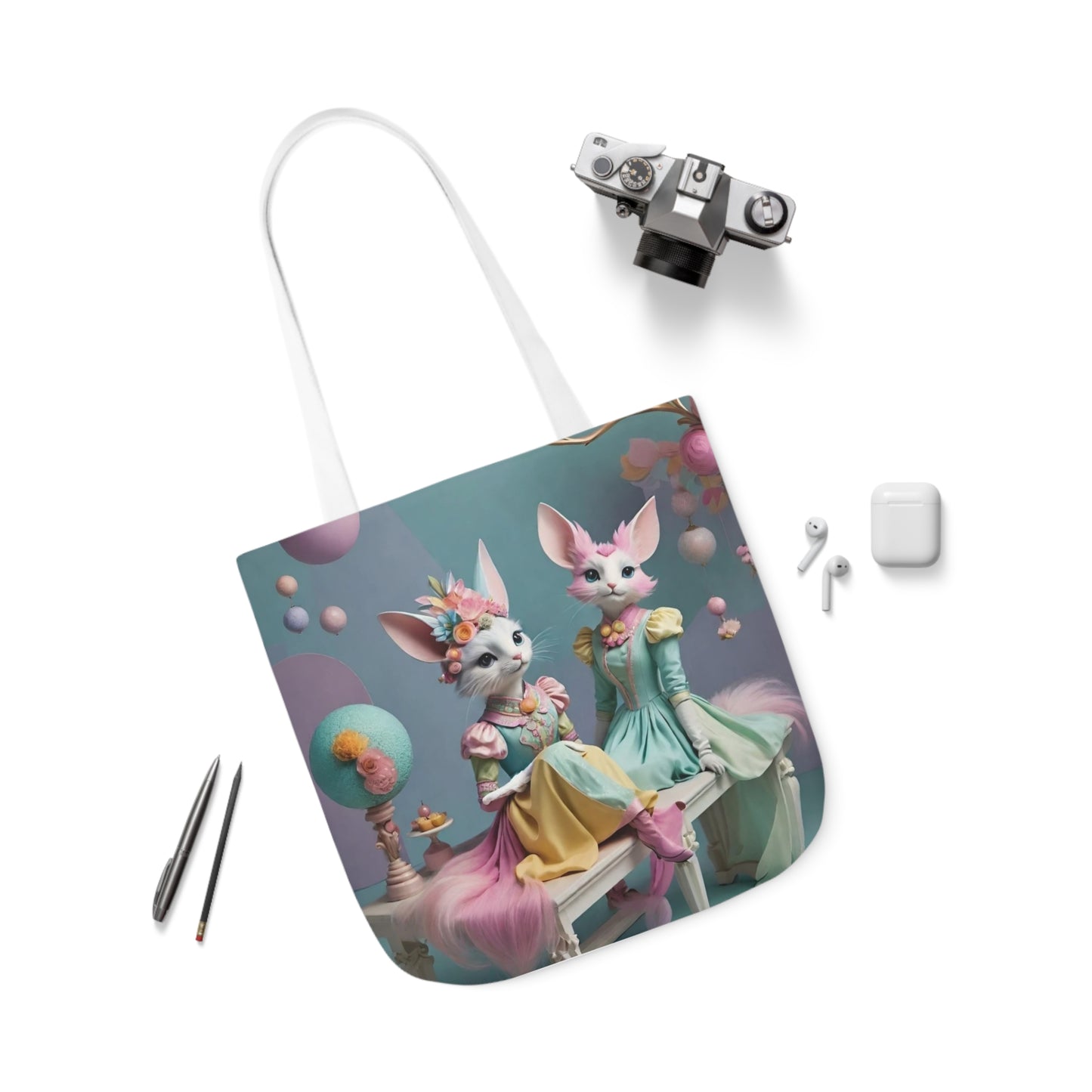 Birthday Party - Canvas Tote Bag, 5-Color Straps Easter