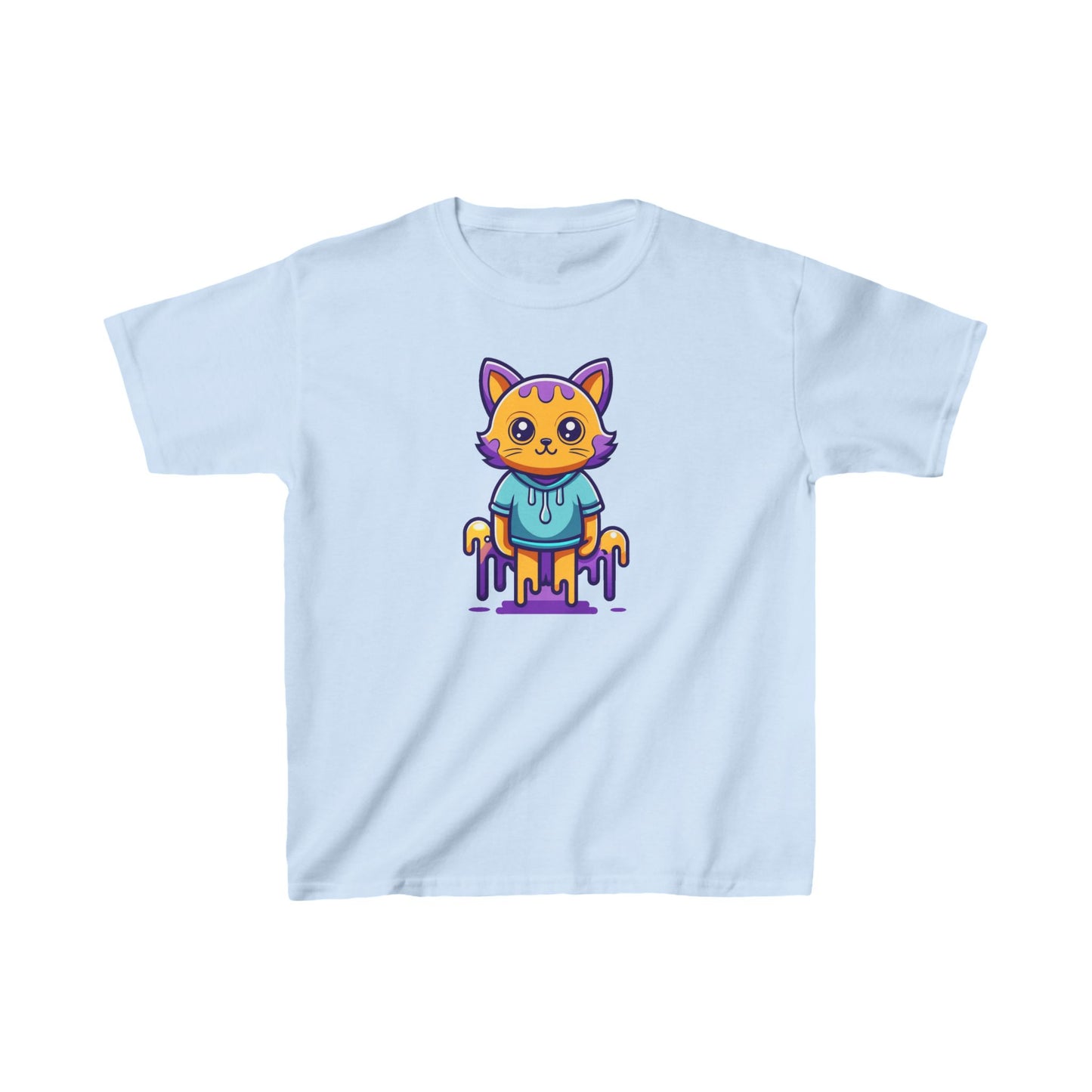 Kids - Cartoon Kitty -  Heavy Cotton™ T-Shirts