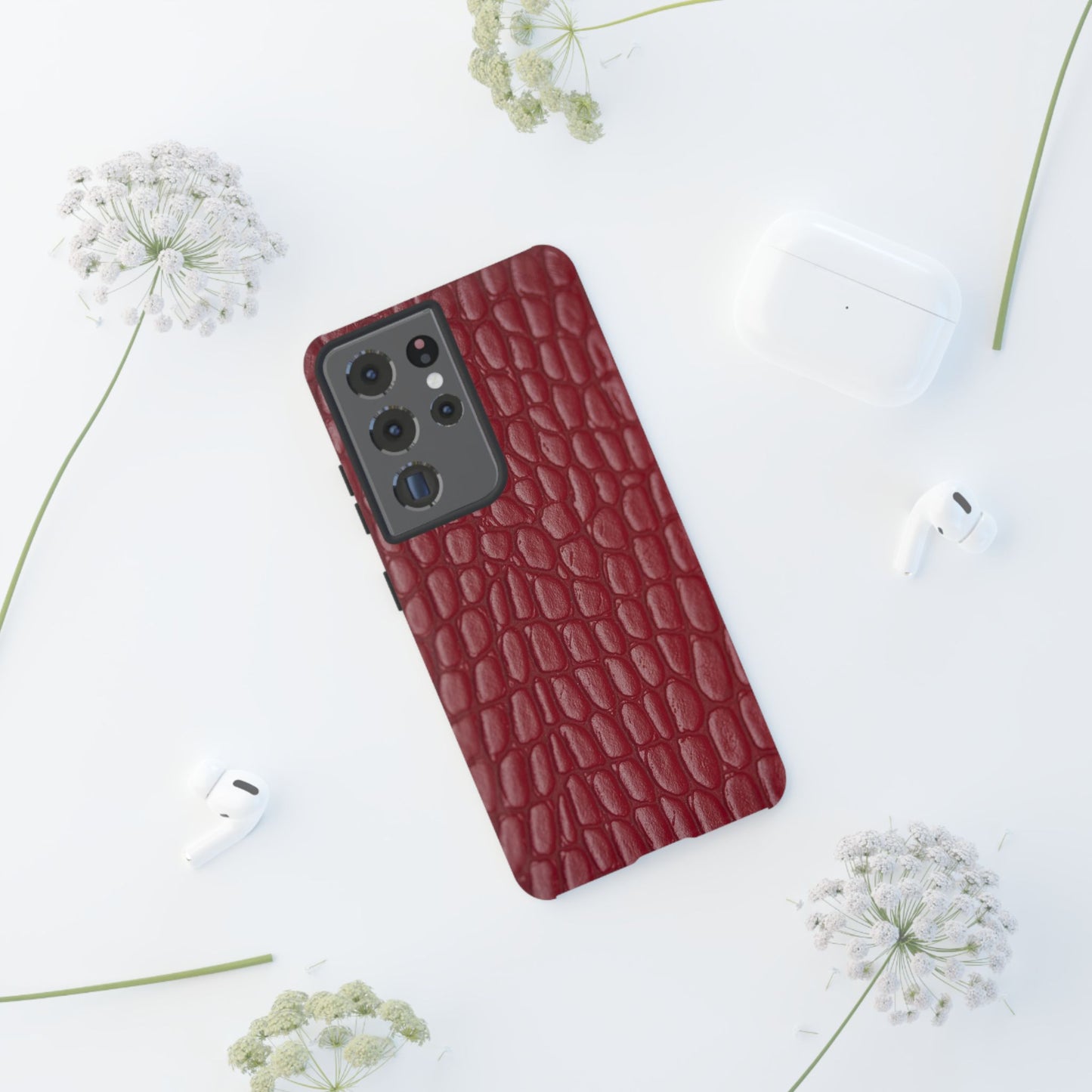 Red Leather - Tough Cases - Whimsical Phone Cases